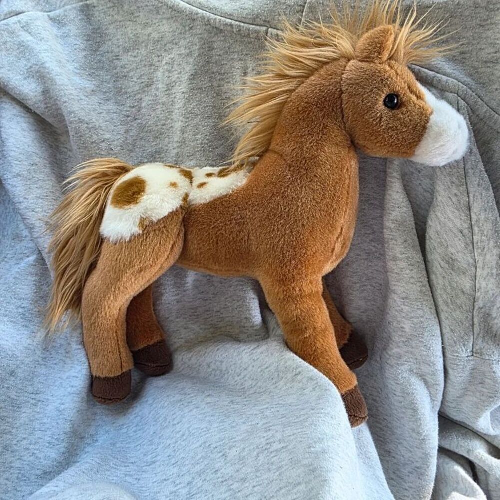 Douglas Cuddle Toys Appaloosa Horse Plush Brown White Spotted Pony 9"